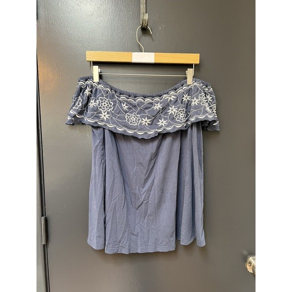 Panhandle Women's Off The Shoulder Floral Embroidered Top Size XL- WLWT50R0UI - Picture 3 of 4